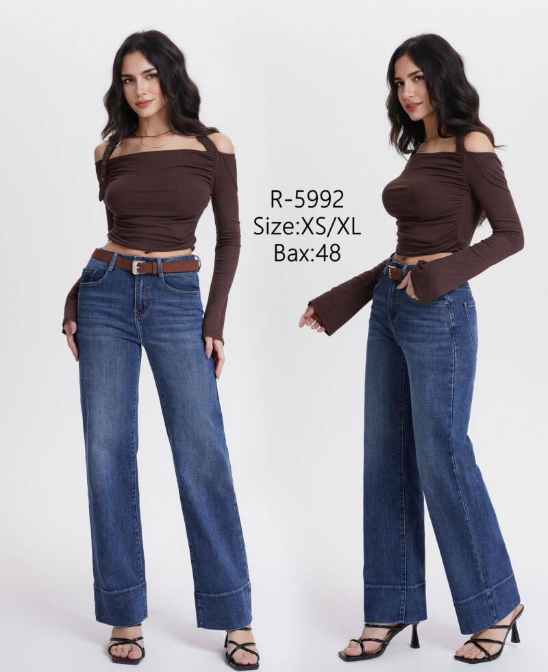 Spodnie damskie jeansy Roz XS-XL, 1 Kolor Paczka 12 szt